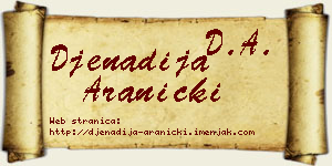 Đenadija Aranicki vizit kartica